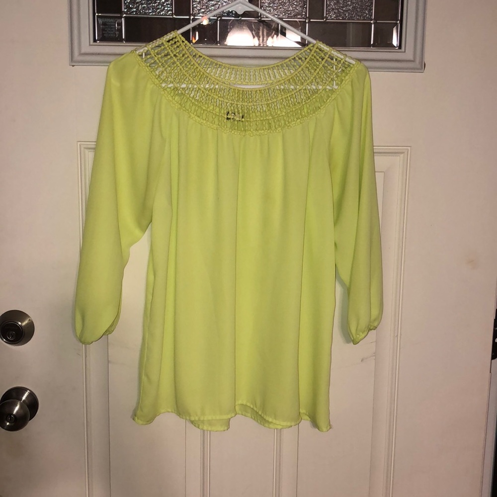 Eyeshadow Neon Yellow/Green Blouse